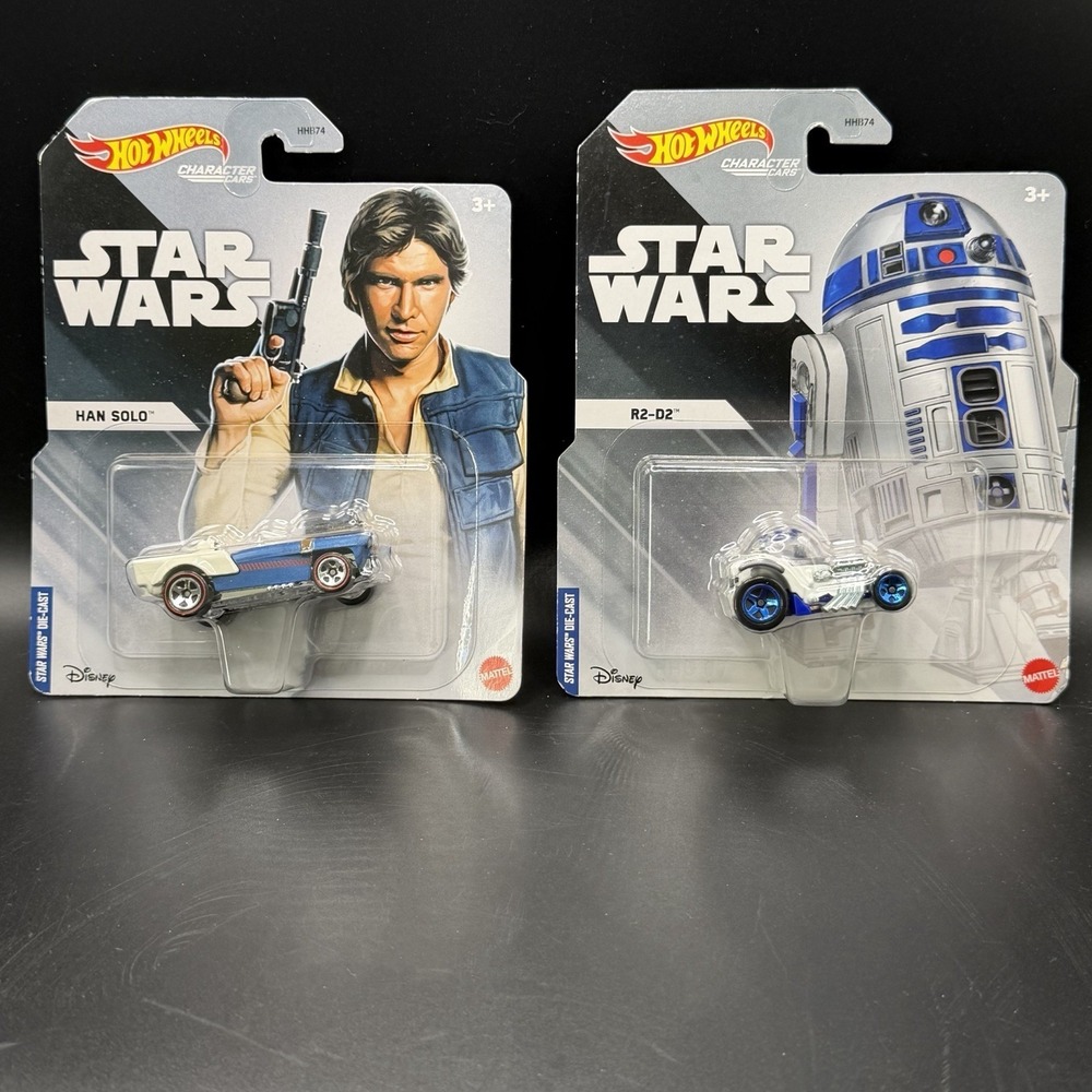 Hot Wheels Star Wars Character Cars Han Solo & R2D2 Set/2